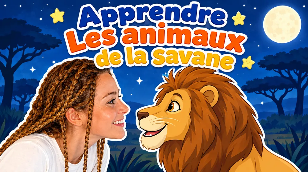Image d’une vidéo d’Anny : « Apprendre les animaux de la savane ».